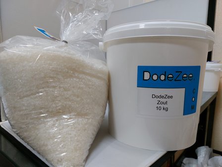 set 10 kg emmer Dode zee zout  en 10 kg refill 